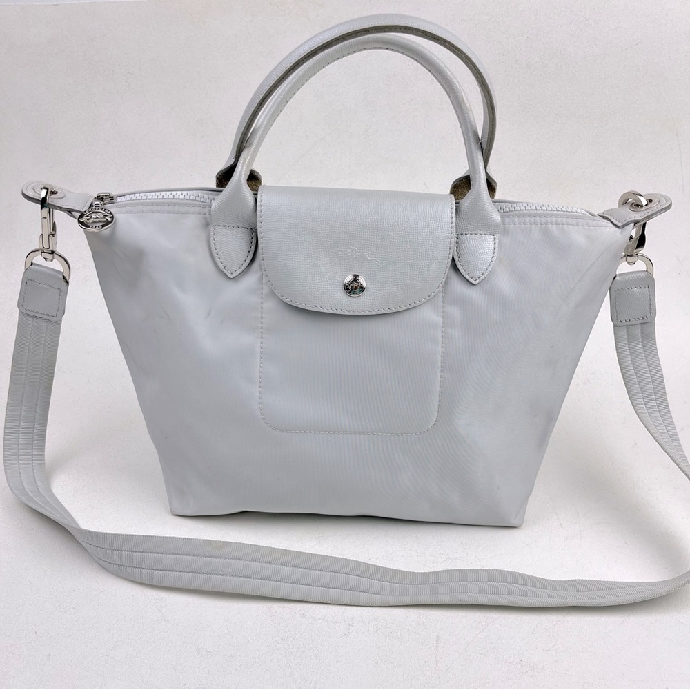 Longchamp Light Gray Tote Bag